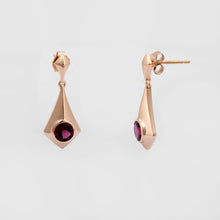 Load image into Gallery viewer, The Author™ 14K Gold Garnet Earrings

