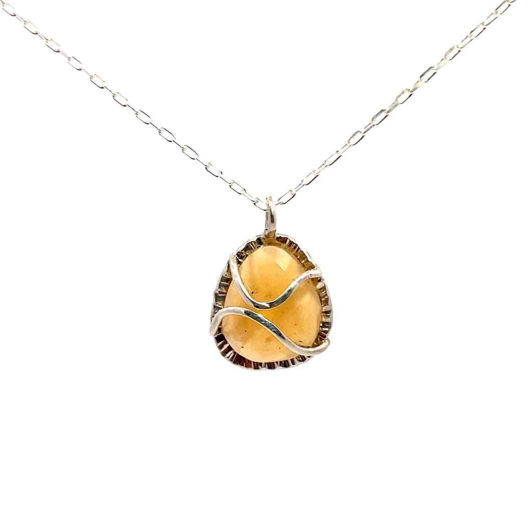 Intelligent Design™ Yellow Opal Gemstone Necklace
