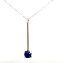 Load image into Gallery viewer, The Leap™ Necklace // Handmade Sterling Silver Necklace Featuring a Blue Lapis Gemstone

