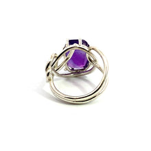 Load image into Gallery viewer, The Idea™ Ring Handmade Sterling Silver Free Form Ring Featuring a Amethyst Gemstone
