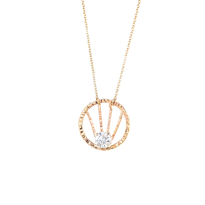 14k Diamond Orbit Necklace